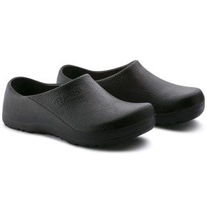 Birki's Mens Black Profi Outdoor Round Toe Walking Casual Slip On Clogs Size 9